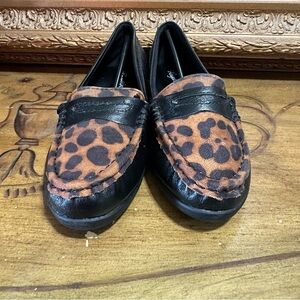 Angel Steps Leopard Print Flat Loafer Shoes Flats Mary Jane Size 11M Brand NEW